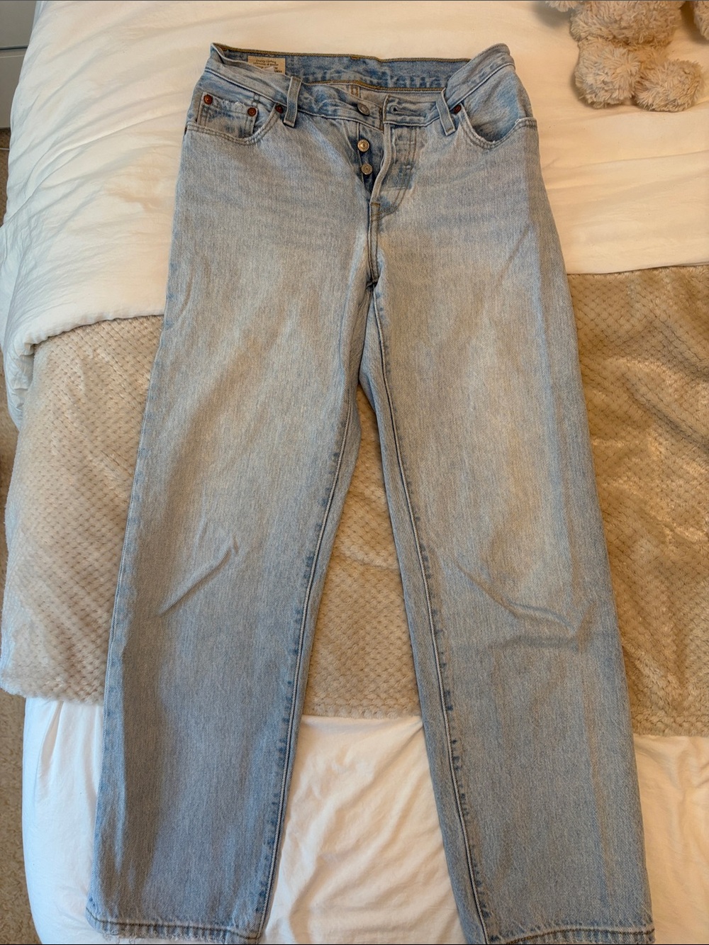 Light blue straight leg Levi Jeans